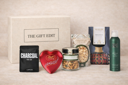 Luxury men’s gift box with premium snacks, chocolate and grooming essentials – UAE delivery